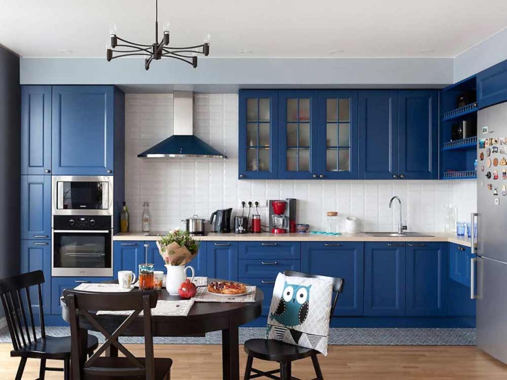 Кухня В Синем Цвете